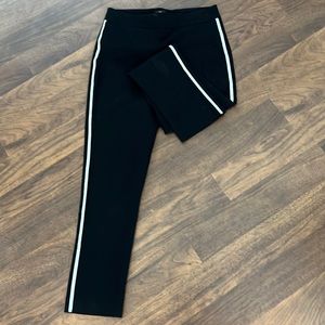 JM Collection Black Strech Dress Pant with Rhinestone Embelished sides Sz M